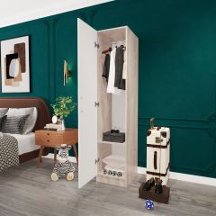 e-﻿MOKA Puzzle 45cm Gardolap Tek Raflı Askılıklı (5 Renk Seçeneği) Giysi Dolabı Kıyafet Dolabı