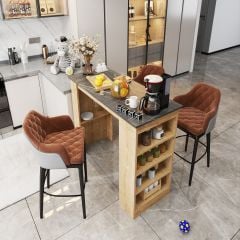 e-MOKA Style Bar Masası Ada Mutfak Masası (3 Renk Seçeneği)