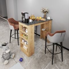 e-MOKA Style Bar Masası Ada Mutfak Masası (3 Renk Seçeneği)
