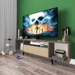 e-MOKA Retro Tv Ünitesi 150cm (4 Renk Seçeneği) - Hazeran