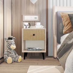 e-MOKA Retro Komodin Tek Çekmeceli (4 Renk Seçeneği) - Hazeran