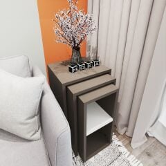e-MOKA Basic 3'lü Zigon Sehpa (4 Renk Seçeneği)