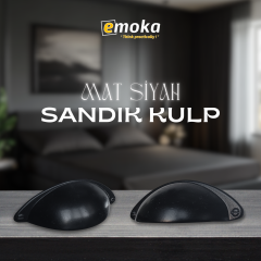 Mat Siyah Çanak Kulp (80 mm) - Osena Country
