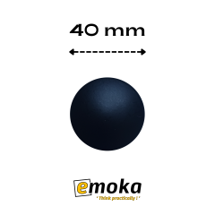 Mat Siyah Düğme Kulp (40mm)