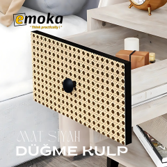 Mat Siyah Düğme Kulp (40mm)