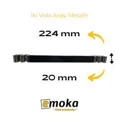 Dekoratif Krom Kulp (224mm) - 259 P02