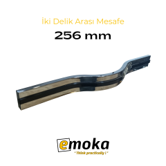 Piano Black Detaylı Krom Kulp 227 P02 - 256 mm